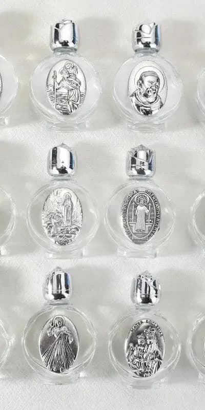 Empty Holy Water Jesus Bottle Religious Bottle Christian Baptism Supplies Refillable Portable Cosmetic Packaging Empty Bottle