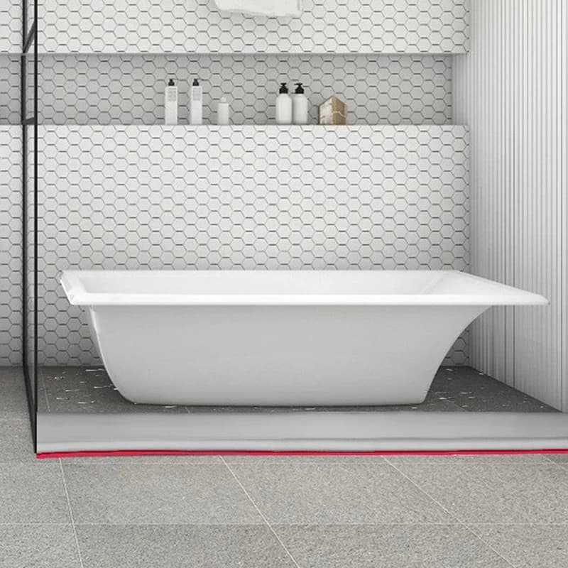 Barriera Idrica in Silicone Autoadesiva per Bagno, Striscia Flessibile per Porta del Bagno, Lavatrice e Doccia