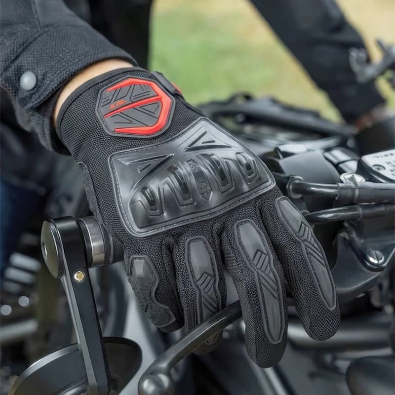 JCAA Summer Breathable Motorcycle Riding Gloves Anti-fall Anti-slip Touch Screen Men Thin Women Motocross Motorbike Gloves