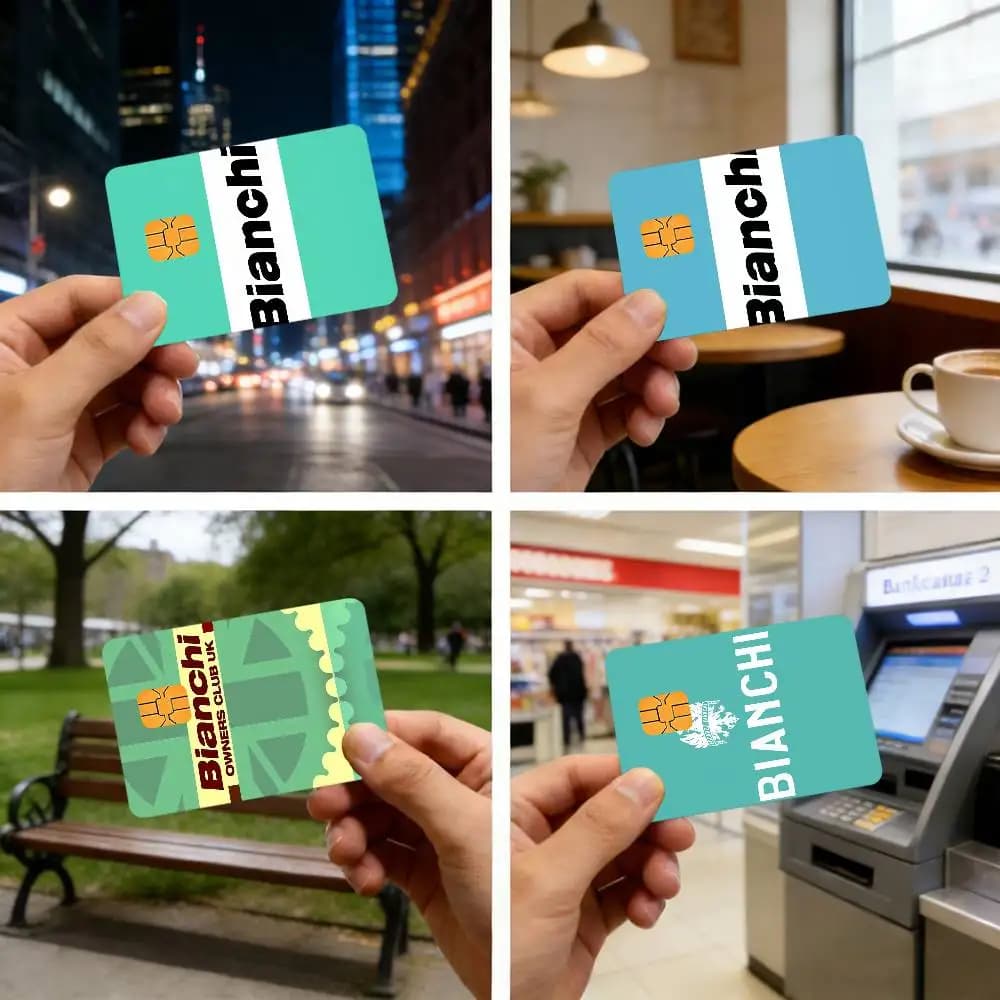Luxury B-white credit card stickers, bank cards, public transport cards, waterproof and scratch-resistant protective film
