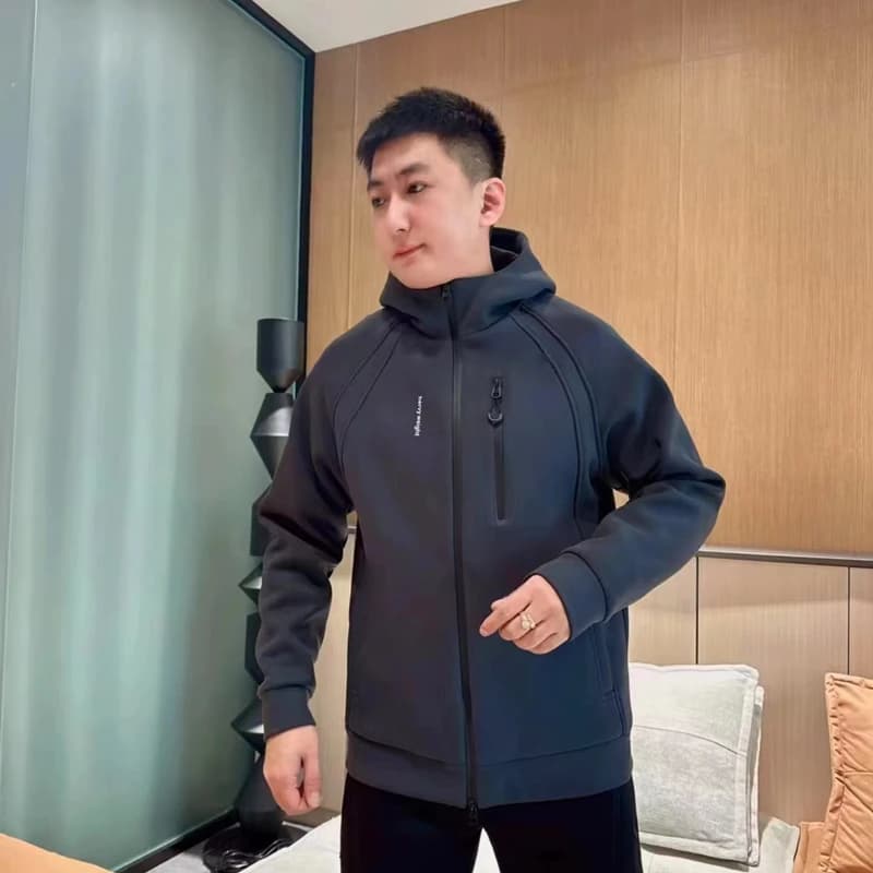 High Quality Fleece Lined Hoodie Jacket Men's Thickened Letter Zipper Hoodie Outerwear Casual Style Youth Fashion Winter Coat