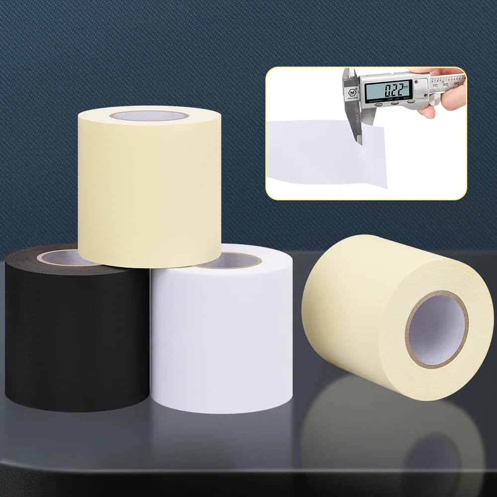 Nastro per protezione solare per condotto dell'aria condizionata da 10 m Bianco Nero Protezione impermeabile per avvolgimento dell'unità esterna Decorazione dell'avvolgimento