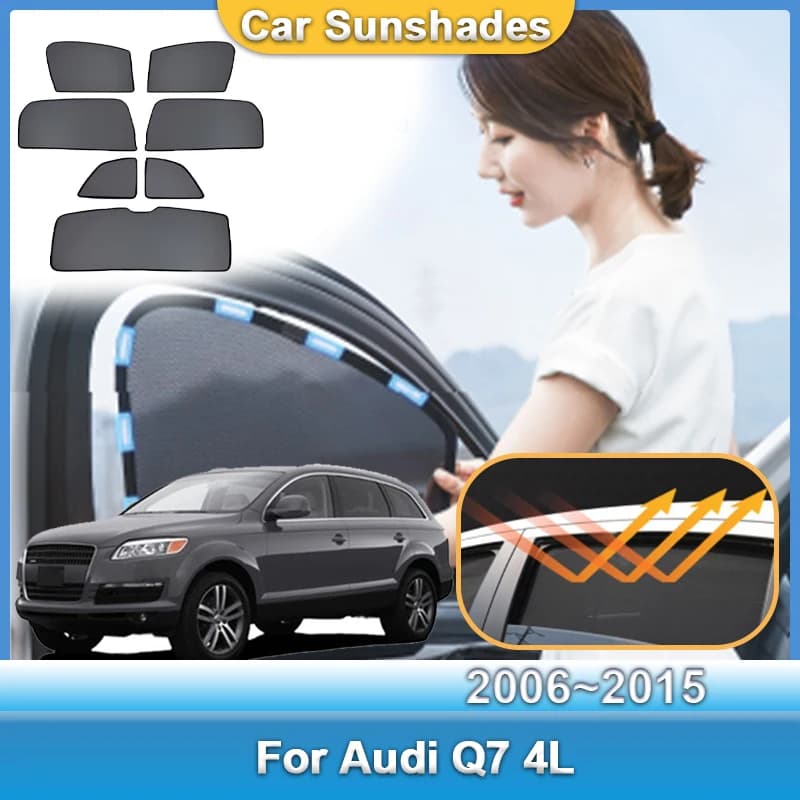 Parasole per Audi Q7 4L MK1 2006-2015, Rete Parasole per Finestrini e Parabrezza, Protezione dal Calore e dai Raggi UV, Accessori Auto