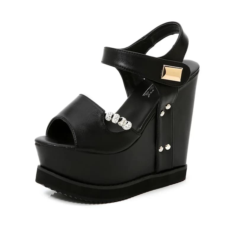 Nuovi Sandali Donna 2026 con Tacco Ultra Alto, Zeppa e Fondo Spesso, Stile Romano, Punta Aperta, 14 CM, Sexy, alla Moda