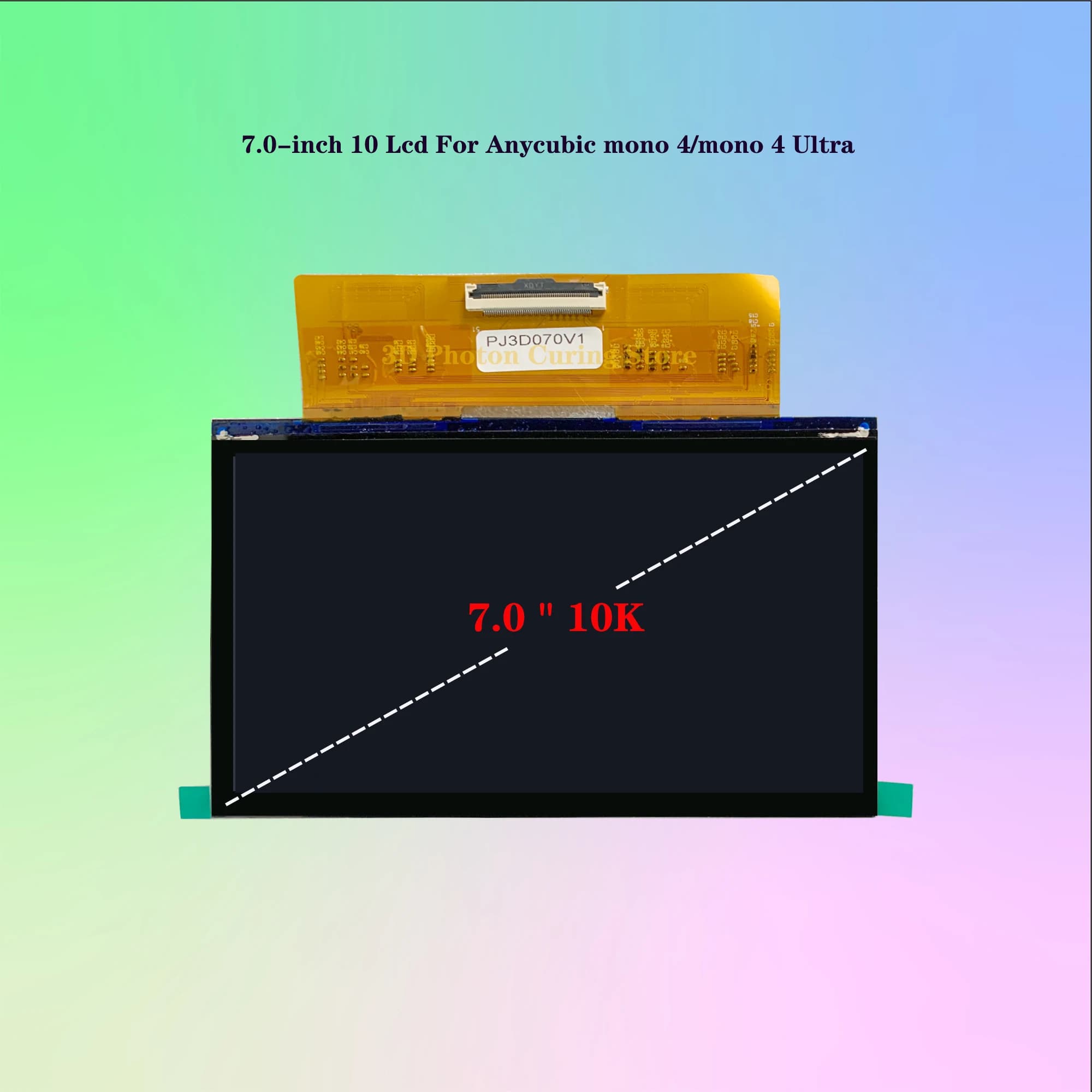 Stampante 3D a polimerizzazione UV Anycubic MONO4/ 4 Ultra 10K Schermo nero/bianco da 7 pollici Display macchina da tavolo Modulo LCD con esposizione stampata