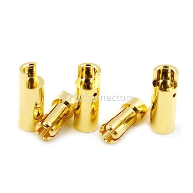 10PCS Amass Spina A Banana 2.0mm 3.5mm 4.0mm Female Male Connectors Flat Gold Plated Copper Head RC drone Parts Aircraft
