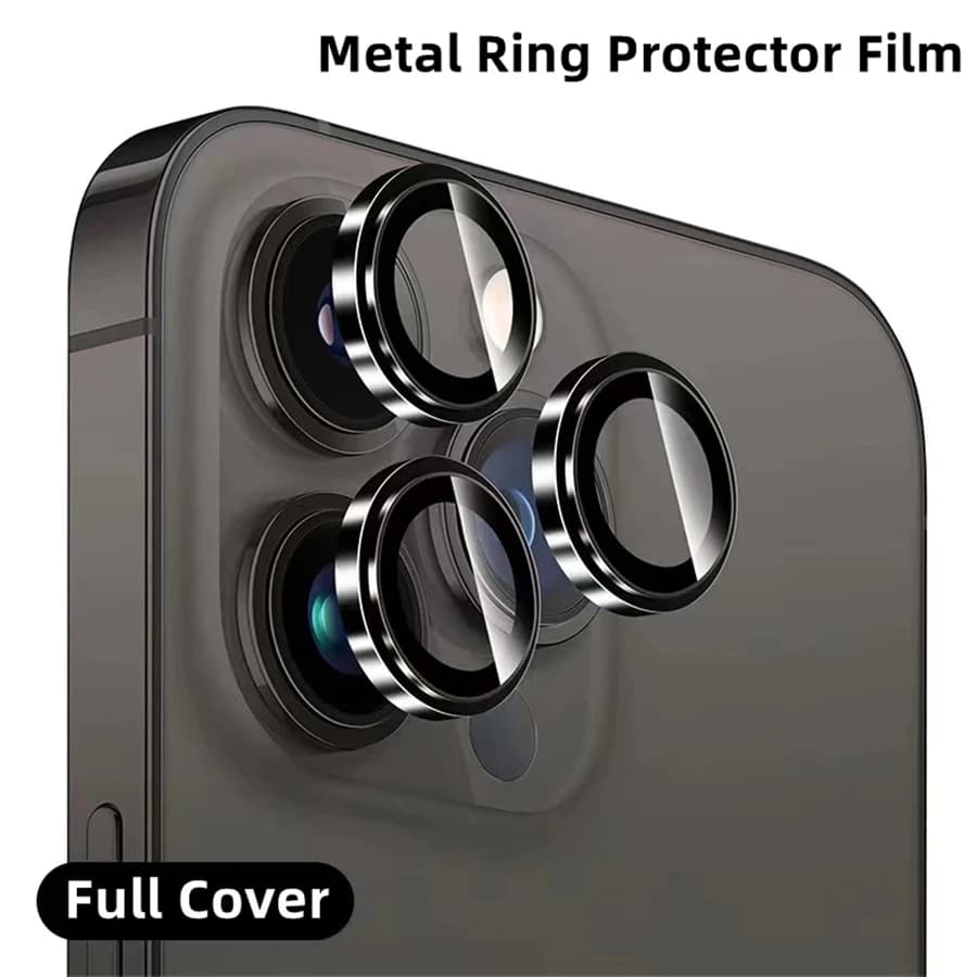 Original protection for titanium color camera for iPhone 16 Pro Max 15 14 13 12 Mini Pro Max Metal ring Tempered glass lens
