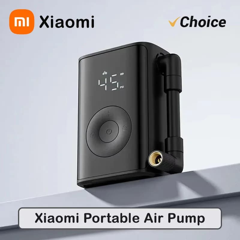 Nuovo Compressore d'Aria Portatile Xiaomi 2000mAh 240g 150psi con Rilevamento Pressione Pneumatici e Multifunzione