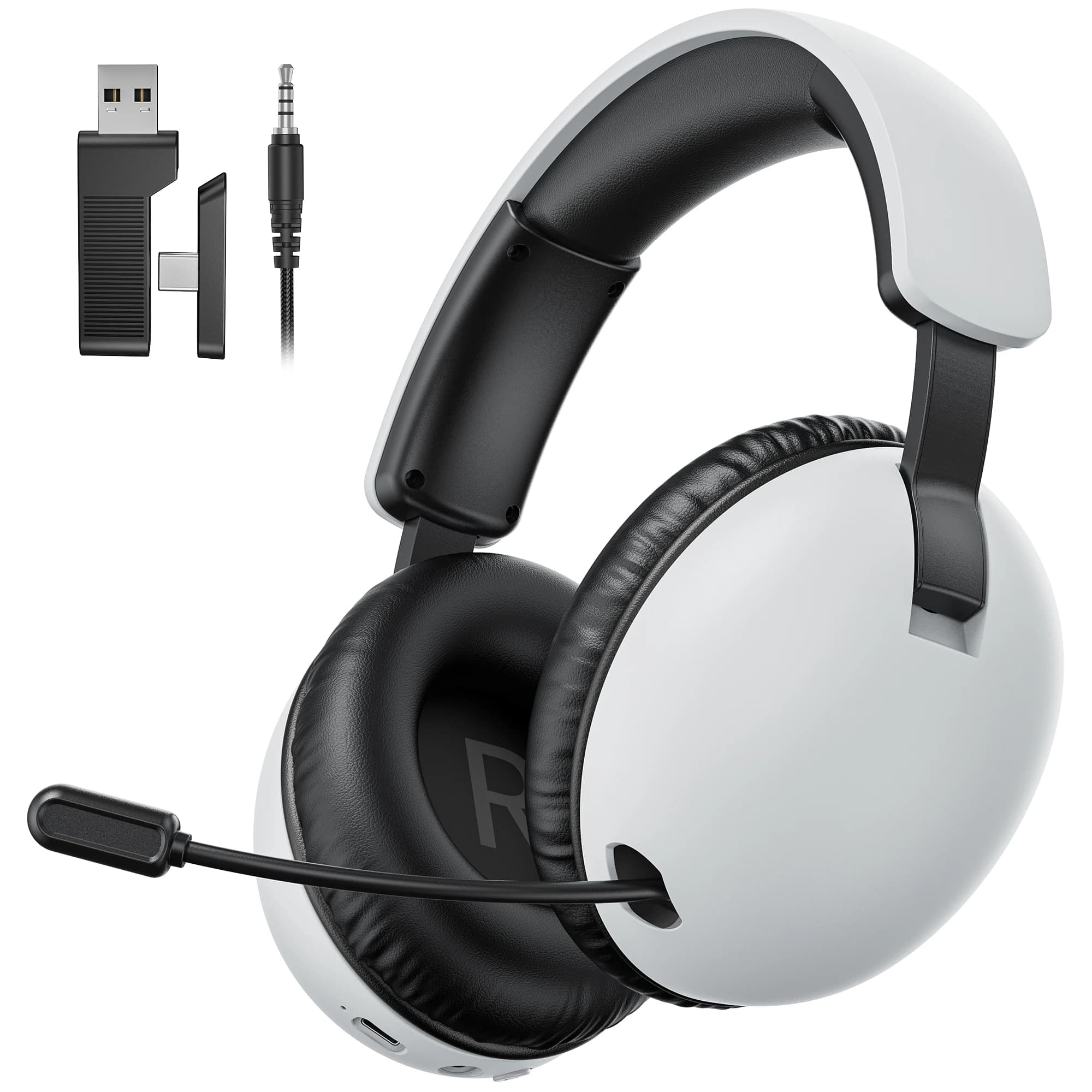 Acincai BL500 wireless gaming headphones with PS5 microphone, PS4, PC, Bluetooth gaming headset and microphone