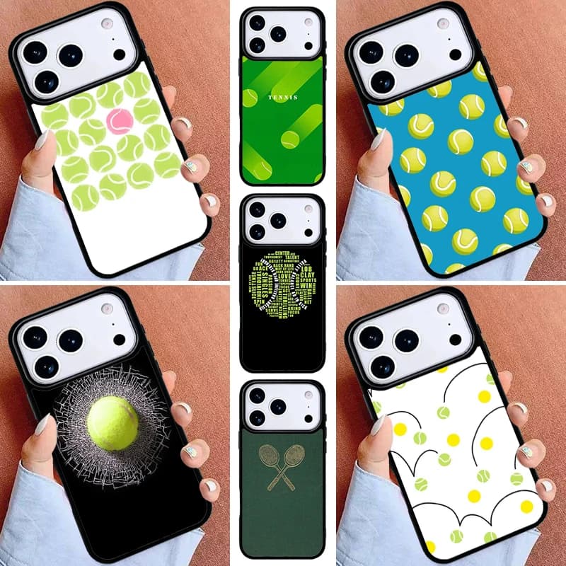Cover per iPhone con Palline da Tennis per iPhone 17 Pro Max, 12, 13, 14, 15, 16e, 17 Pro Max Plus Air
