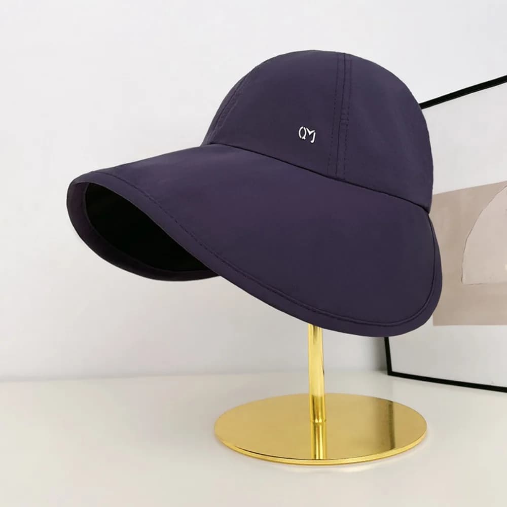 Cappello da Pescatore Casual a Tesa Larga, Asciugatura Rapida, Tinta Unita, Traspirante, Protezione Solare, Visiera Parasole Estiva