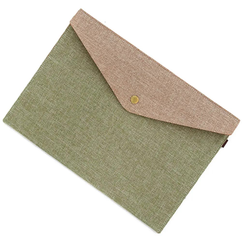 Cartella Portadocumenti Espandibile 33x23cm Verde Militare, Borsa Portadocumenti per Ufficio e Scuola