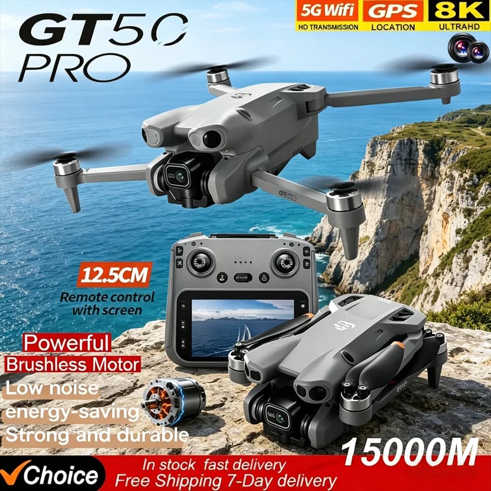 2026 Hot Sales Aerial Photography Drone with Obstacle Avoidance HD Brushless Quadcopter 4.3" Screen Remote Control Toy Aircraft
