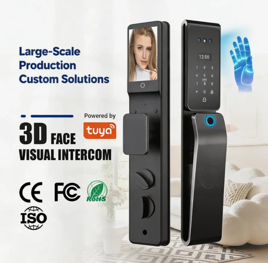 Tuya TTlock Waterproof Smart Lock Alexa App Remote Keyless Access Control Fingerprint WIFI Wooden Door High-end Smart Lock