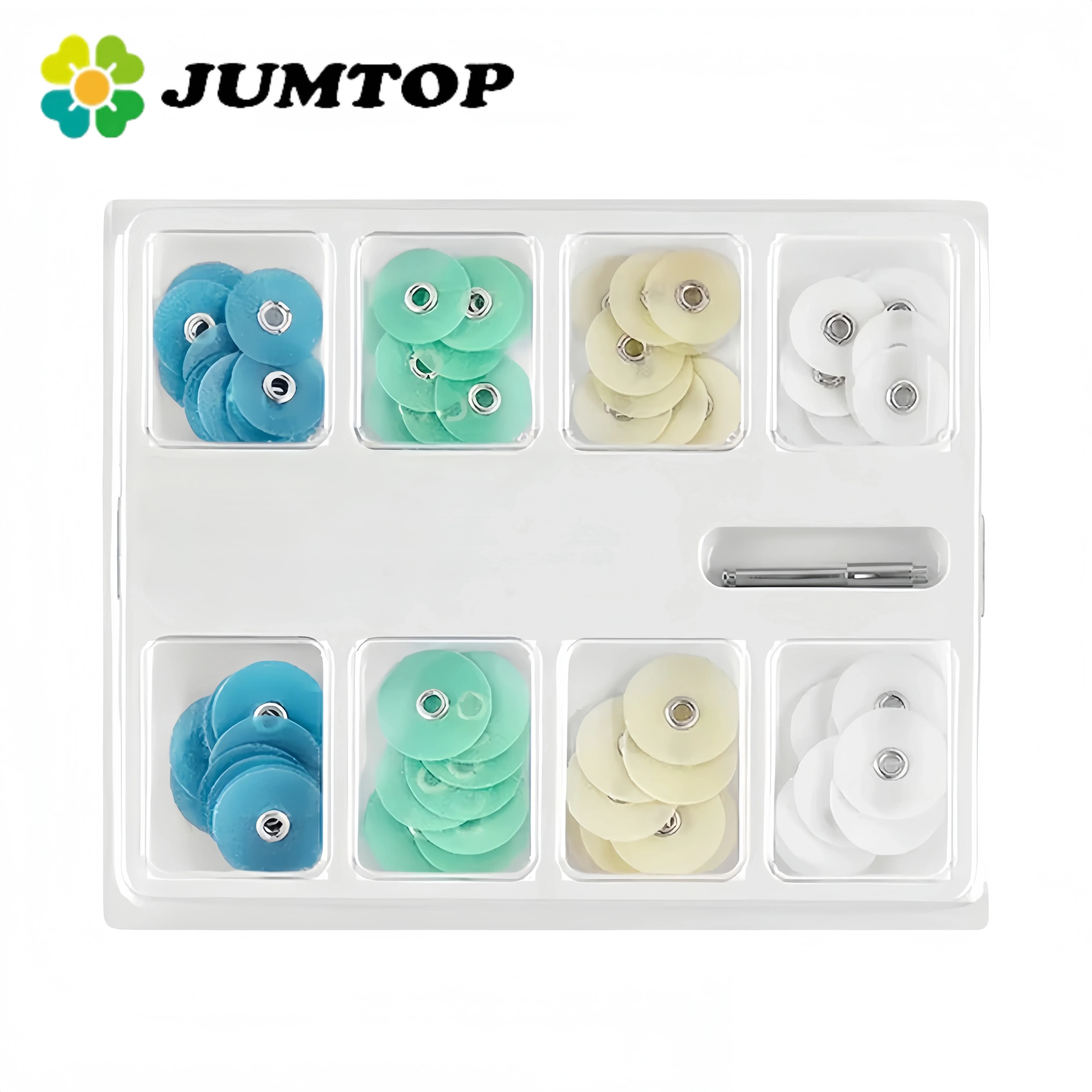 JUMTOP Set of 80 Dental Polishing Discs, Strips for Gross Reduction and Twisting, Spindle, Teaching Tools and Dentistry