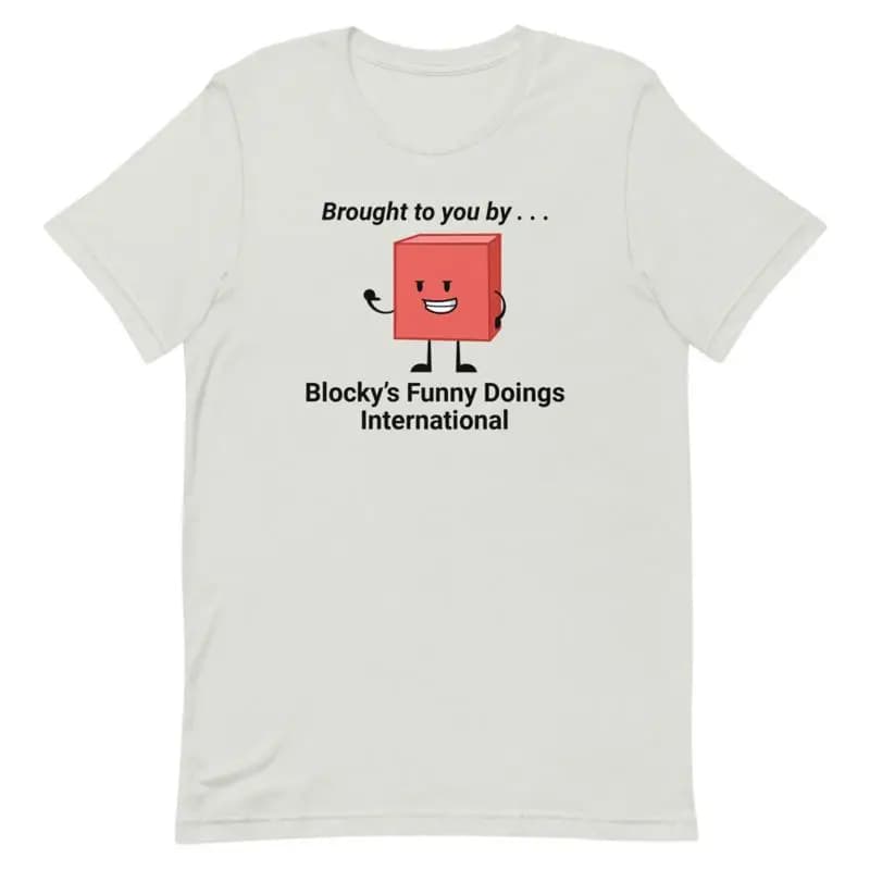 T-shirt unisex BFDI Battle For Dream Island Blocky Verde Blu Giallo Grigio Bianco