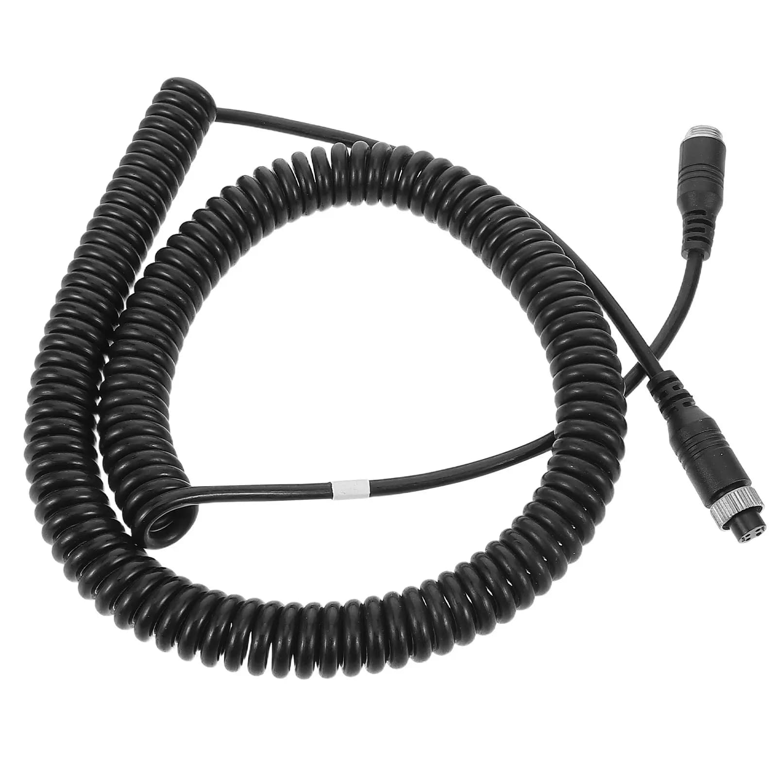4 Pin Heavy Duty Spring Backup Camera Extension Cable Retractable Coiled Car Camera Cable Rearview Reversing Dash Cam Recorder