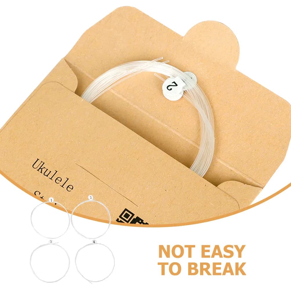 4 corde per ukulele in nylon resistente, filo musicale per un suono chiaro e sostenuto, sottile ed equilibrato, ricambio per uso regolare