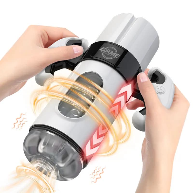 2 in 1 handheld automatic masturbator male vibrator telescopic vibrator equipment for vagina masturbation sex toys for men adult goods