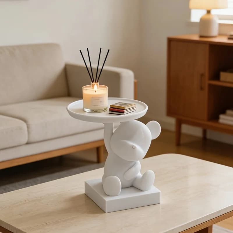 1 graziosa scatola portaoggetti a forma di orsetto – Piccolo organizer multifunzionale per scrivania, comodino – Adorabile decorazione per la casa e regalo di compleanno
