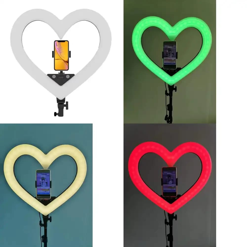 Mini Luce ad Anello LED RGB Professionale per Selfie, Dimmerabile, Pieghevole, Portatile, per Studio Fotografico e Telefono