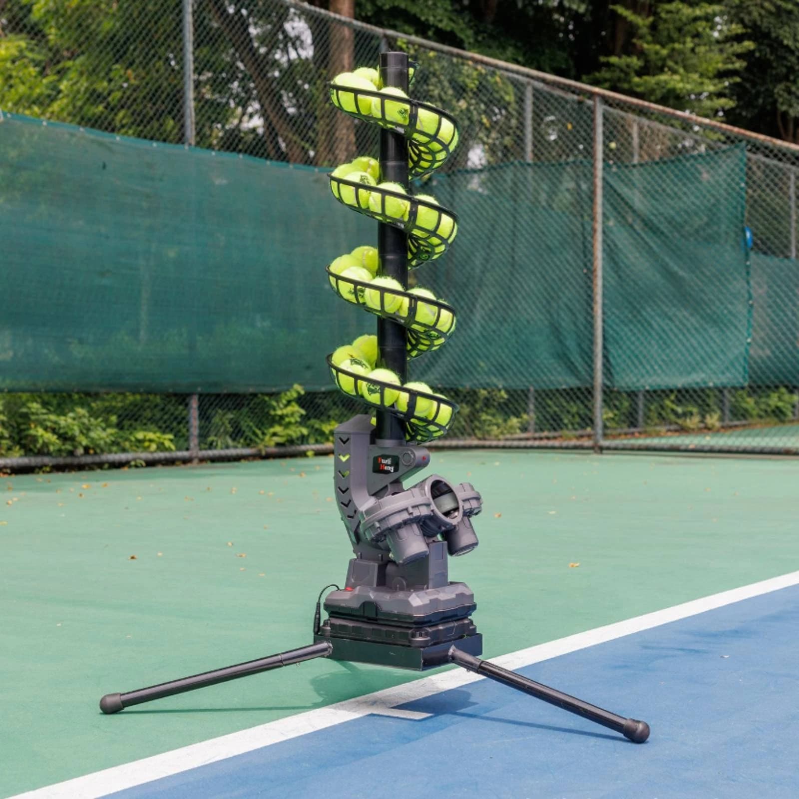 Tennis Ball Machine Multi-Angle Tennis Serving Machine Automatic Ball Launcher Tripod Base Sports Equipment Easy to Use