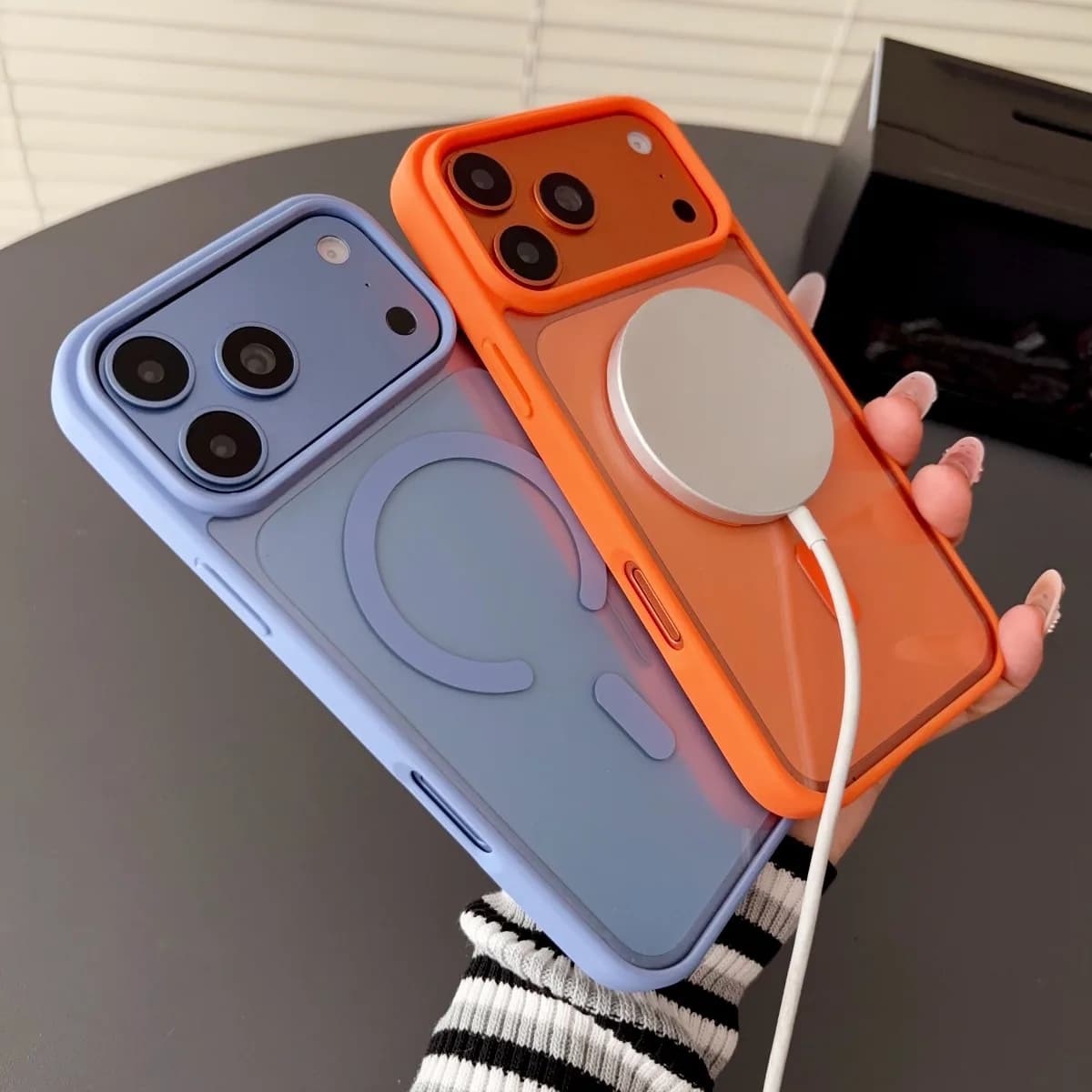 For Magsafe Magnetic Acrylic Case for IPhone 18 17 Pro Max Air 16 15 14 13 12 11 Pro Transparent Wireless Charging Phone Cover