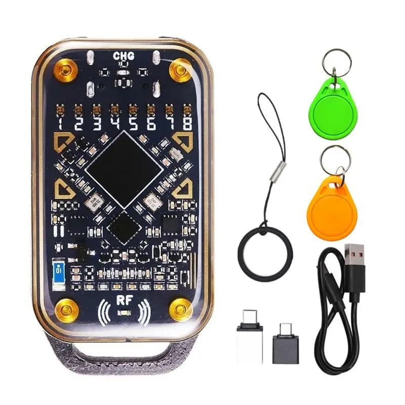 【DISPONIBILE】Emulatore di schede intelligenti Chameleon Ultra RFID 125Khz 13.56Mhz, lettore di chip NFC, duplicatore di codici + 2 portachiavi UID