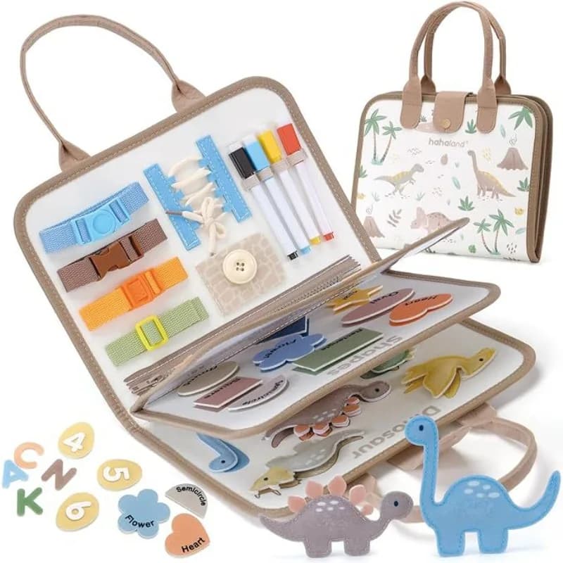 Nuovo feltro occupato tavolo da toeletta giocattolo educativo tavolo da apprendimento in feltro per bambini borsa adesiva per addestramento sensoriale e tattile