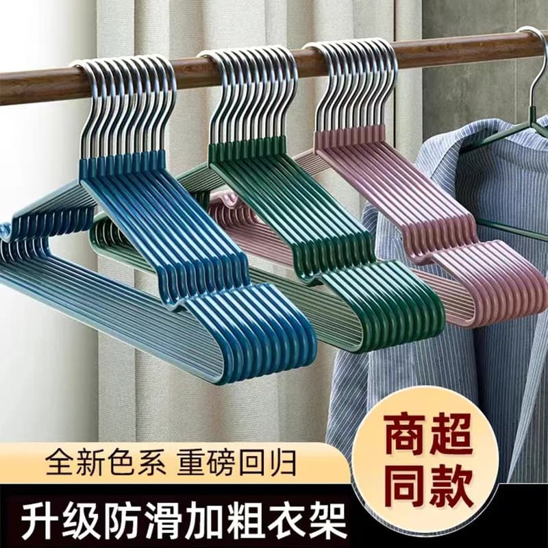 Supporto per vestiti antiscivolo Appendiabiti spesso esteso Appendiabiti per uso domestico Appendiabiti per asciugatura in stile adulto Plastica immersa