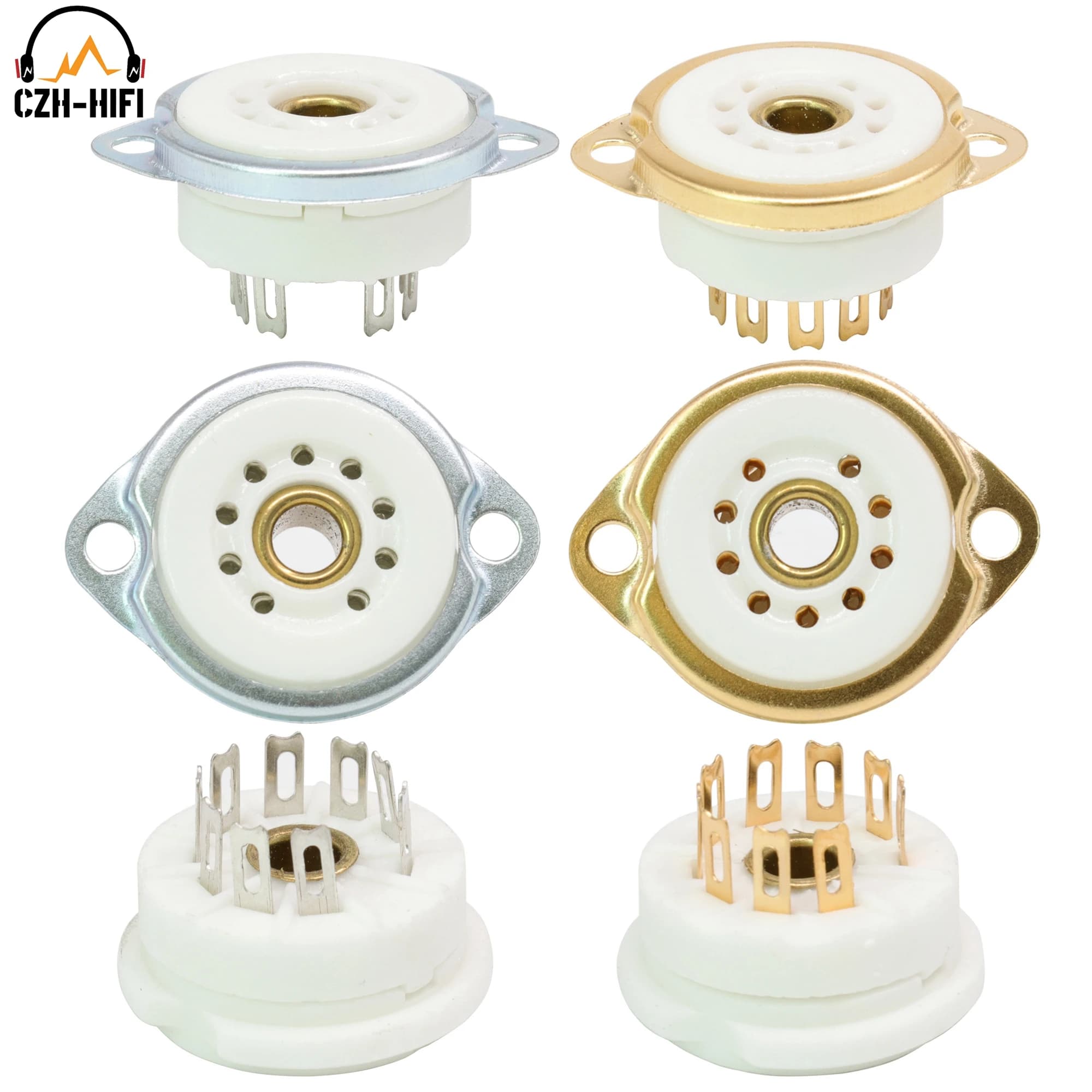 9pin B9A Tubo A Vuoto Presa Valvola In Ceramica Base Lampada di Alimentazione Martinetti per 12AX7 EL84 5670 12AT7 Vintage Amplificatore Audio FAI DA TE HiFi