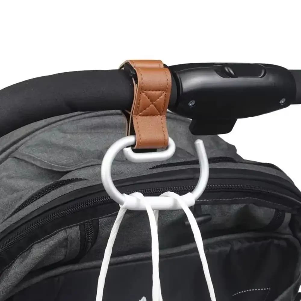 Ganci per passeggino in PU per cartoni animati Accessori per passeggino in tinta unita Gancio per appendere Carrello per cartoni animati Organizzatore Accessori per passeggino Bicicletta