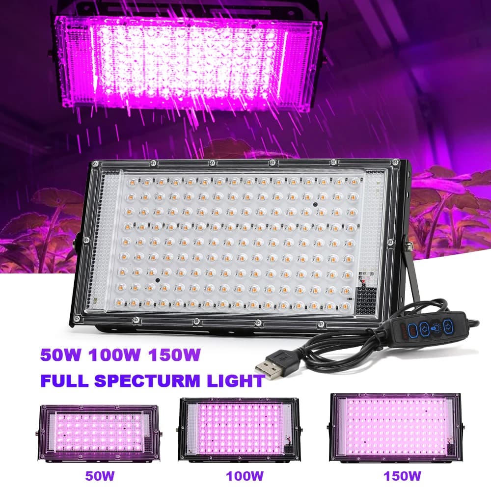LED Full Spectro Coltiva Light PhytoLamp For Plants USB Tent 5V Flower Semina Switch Dimmer Range Lamp Projector Coltiva Phyto Box