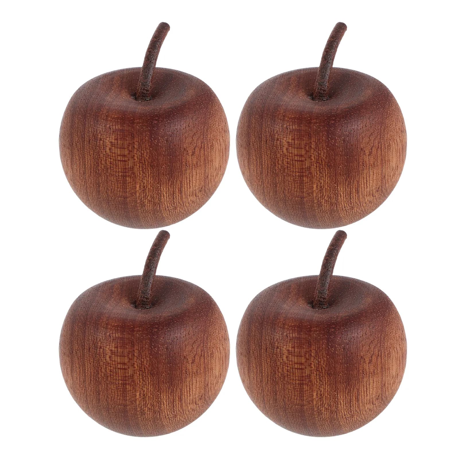 Set di 4 Diffusori di Aromi in Legno a Forma di Frutta, Diffusore di Oli Essenziali con Venature Naturali del Legno per Soggiorno, Camera da Letto, Ufficio, Casa