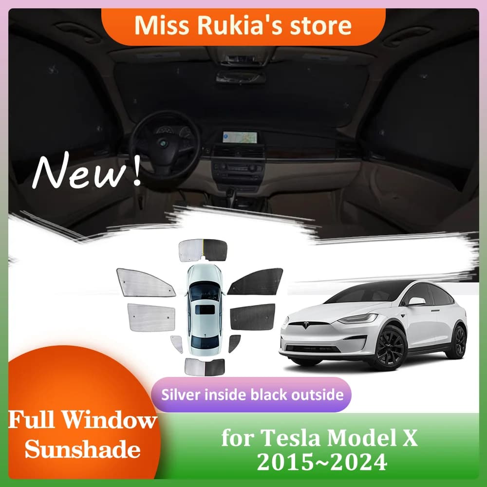Parasole per auto per Tesla Model X 2015 ~ 2024 2016 2017 2018 finestre sul tetto visiera parasole parabrezza tenda copertura tetto apribile accessori