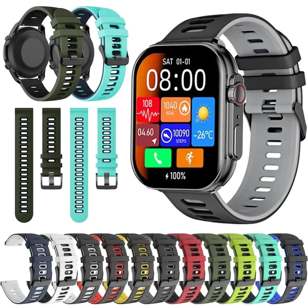 20mm 22mm Bracelet Strap For IMIKI ST2 SF1 Smartwatch Silicone Band For IMIKI SF1/ST1 ST2/TG1/TG2 Sport Correa Wristband Belt