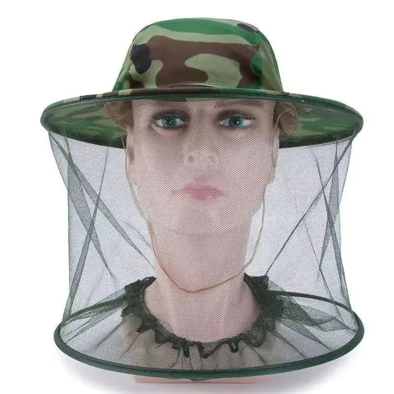 Net Mesh Face Protector Cap Insect Bee Mosquito Resistance Sun Fish Hat