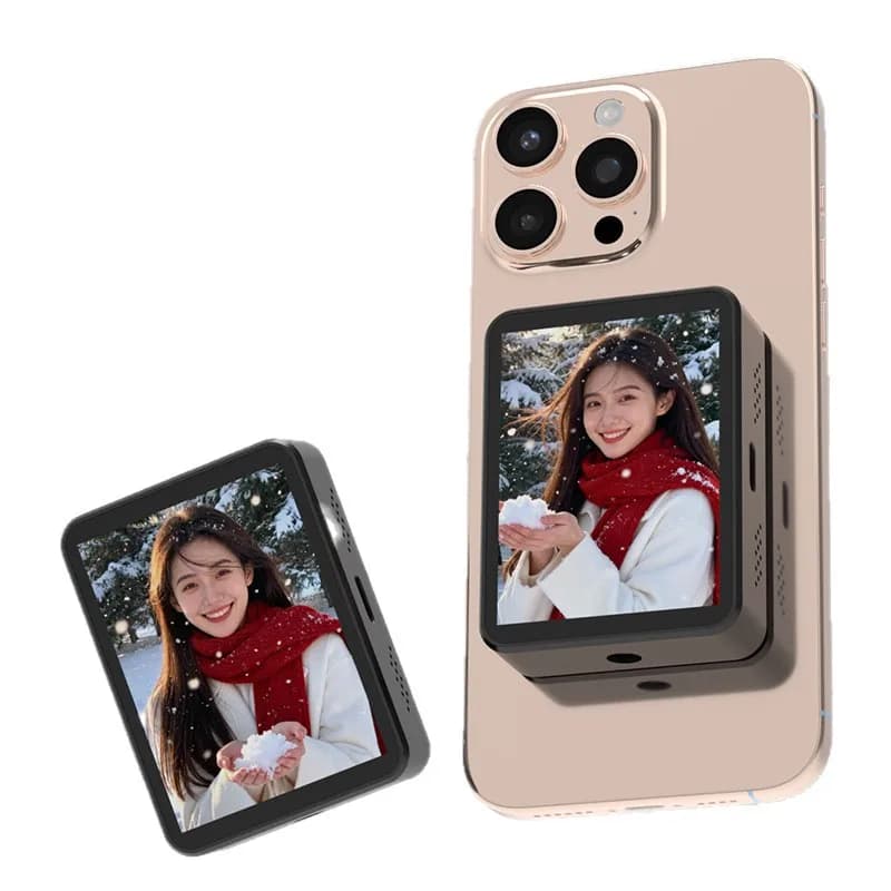 Wireless mobile phone selfie screen projector Magnetic charging Mobile phone rear selfie screen splitter Take pictures and live