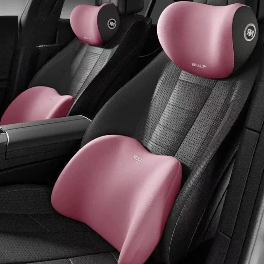 Cuscino Lombare e Poggiatesta per Auto, Supporto per il Collo, Accessori per Sedile e Viaggio