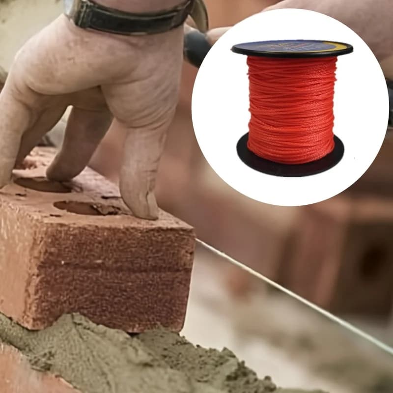 Corde Orizzontali da 50M in Polietilene Rosso per Marcatura, Costruzione, Serra e Piante Rampicanti - Ideali per Giardinieri e Costruttori