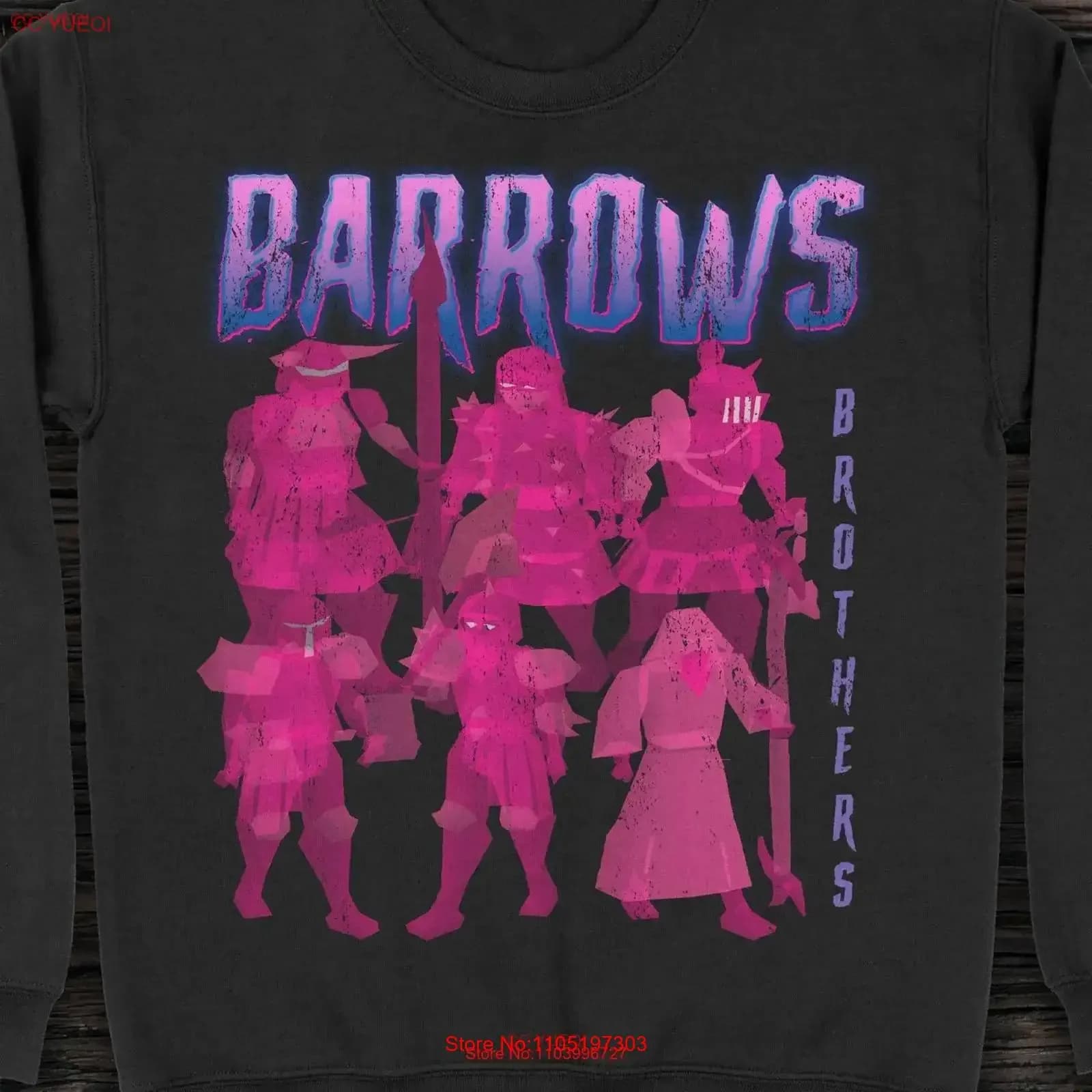 Vintage Barrows OSRS SweaT T Shirt vintage lavato Comodo abiti firmati Morbido allungato Leggermente grafico streetwear