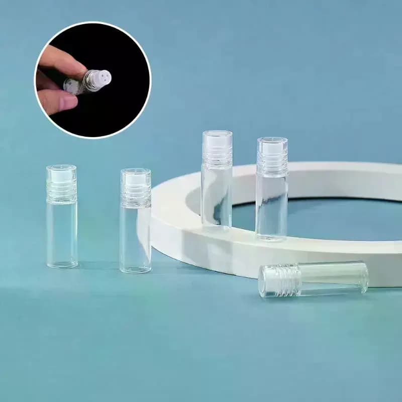 5 pcs mini empty plastic bottle for 3 ml transparent powder container with 3 holes rechargeable for cosmetic eye shadow