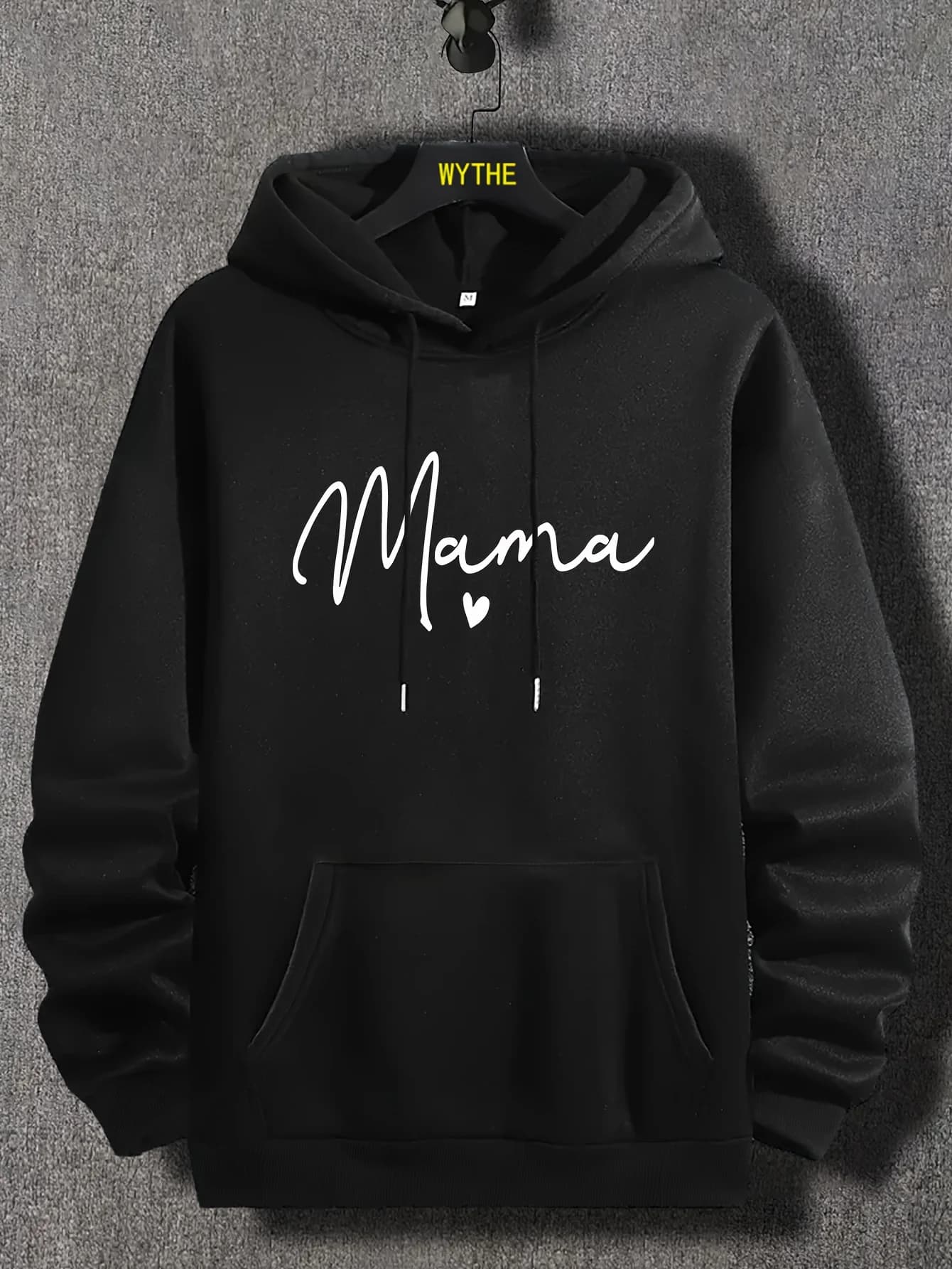 [Sweats con cappuccio grafici da uomo] Comode felpe con cappuccio grafiche da uomo - Felpa con stampa "Mama" con tasca a marsupio - Abbigliamento da uomo alla moda