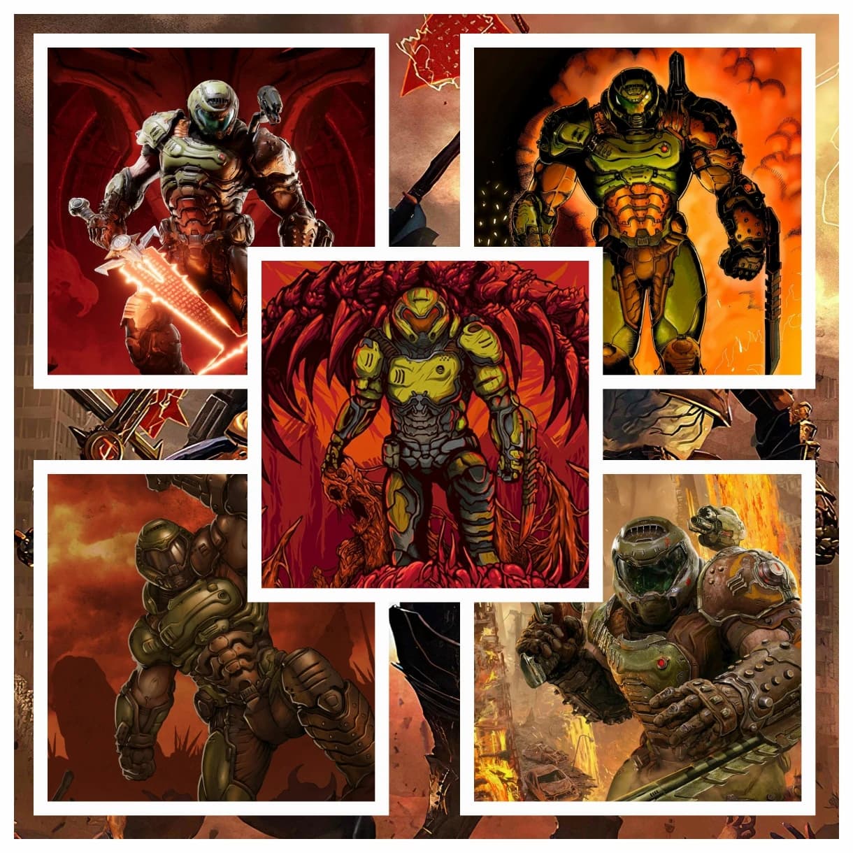 Full Drill Game Anime Doom Diamond Embroidery Painting Japanese Cartoon Cross Stitch Kits Rhinestones Pictures Mosaic Home Decor