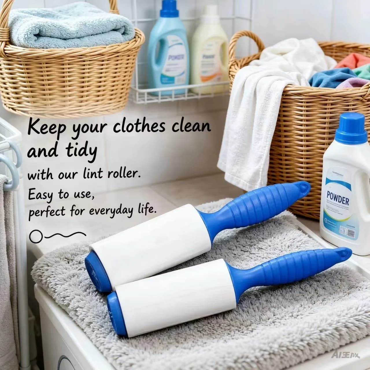 Portable lint roller; 40-layer adhesive fabric peel-off lint roller, suitable for daily clothes, bedding, and blankets.
