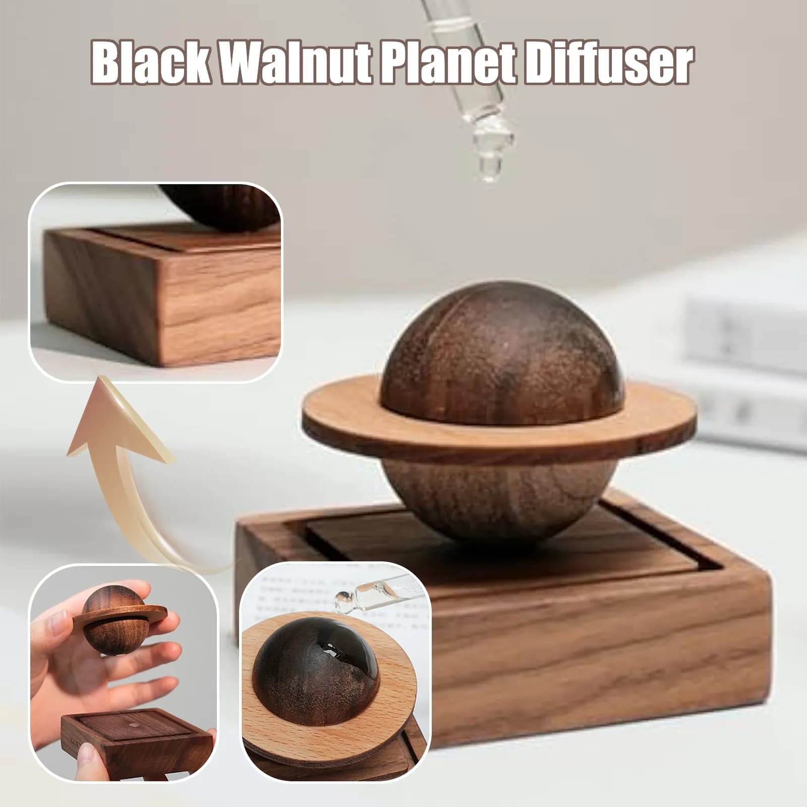1pc Diffusore Profumo di Legno Senza Olio Essenziale Diffusore Ornamenti Forma Giove Decorazione Della Casa Aria Fresca Presente per Amico Essenziale
