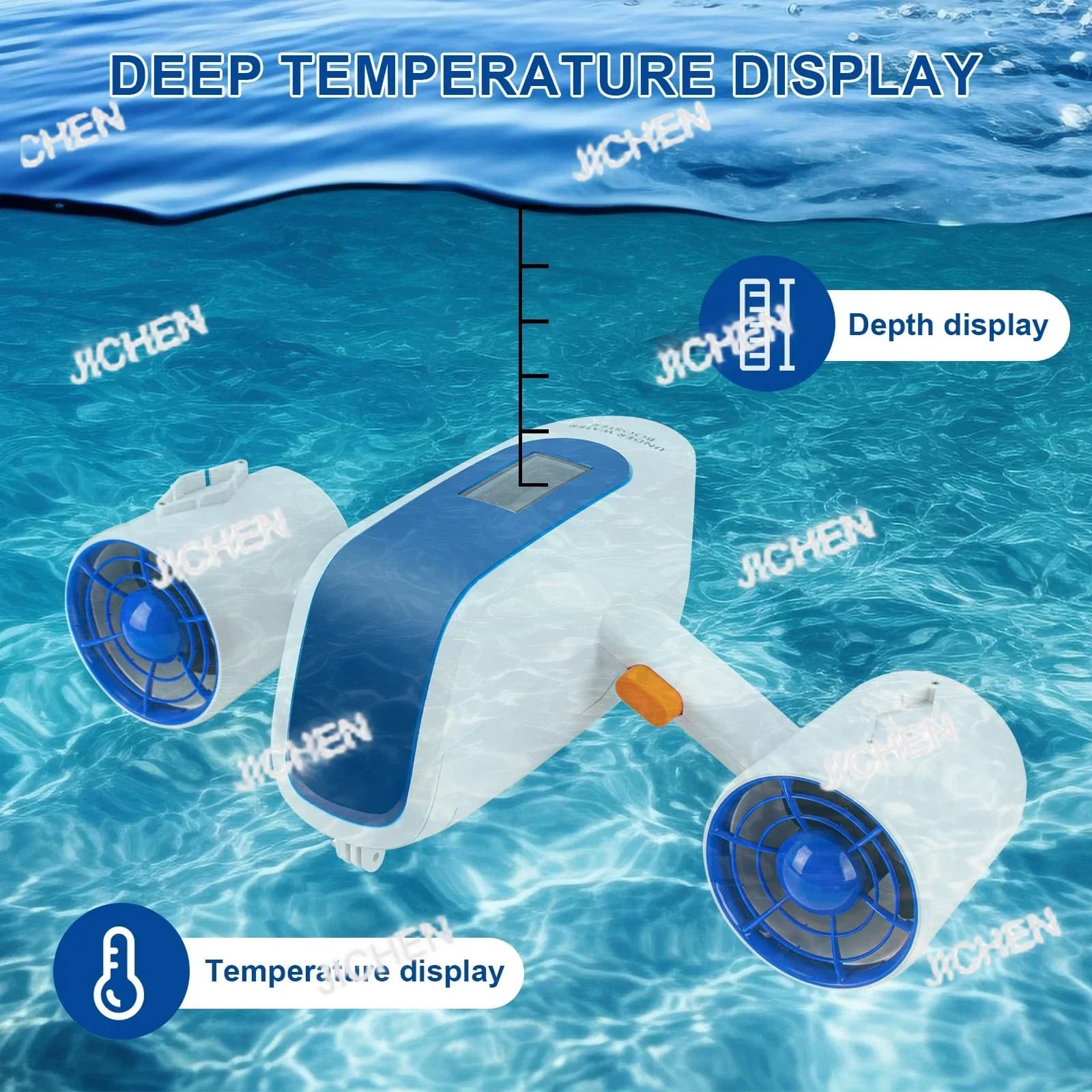 ZQT Swimming Dive Engine Electric Sea Scooter Underwater Booster with camera support for diving, snorkeling and swimming