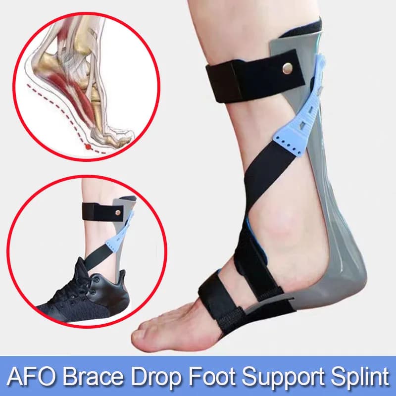 Tutore medico per piede AFO - Ortesi per piede caviglia Supporto stabilizzatore per piede cadente - Per frattura dell'emiplegia da ictus Camminata con scarpa