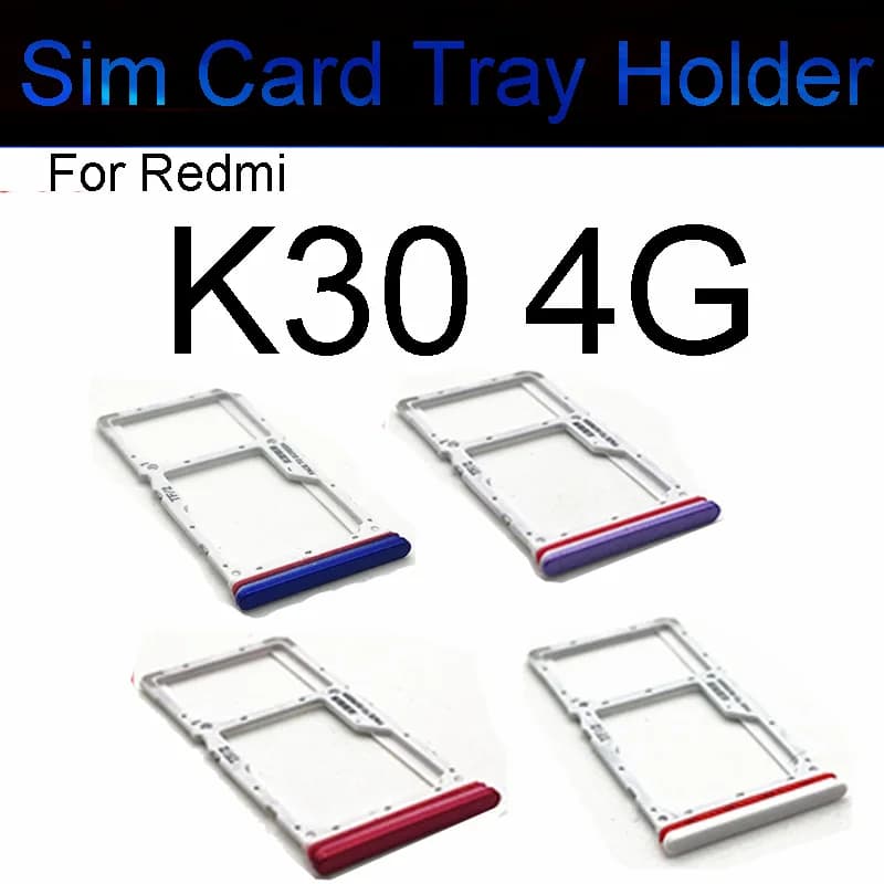 Vassoio della scheda SIM per Xiaomi Redmi K30 4G 5G K30 Pro Slot per scheda SIM Lettore di schede SIM Adattatore del supporto Cavo flessibile Sostituzione Parte di riparazione