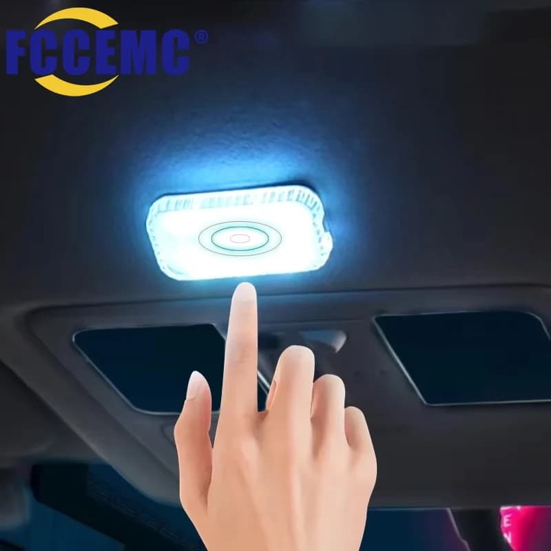 LED Reading Lamp Touch Light Mini Wireless for Indoor Car Light Auto Roof Reading Lamp for Door, Luggage, Storage Box, USB Charging